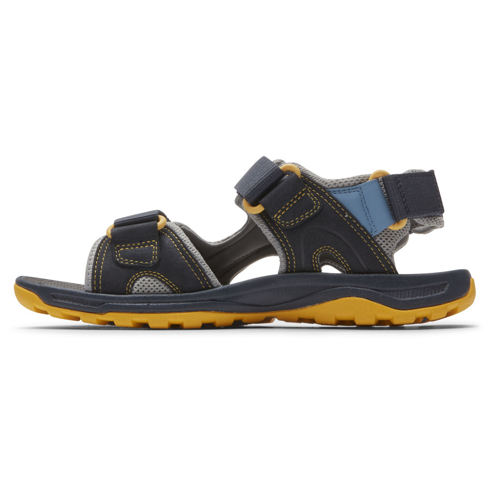 Rockport Singapore Mens Sandals - Trail Technique Adjustable Velcro Blue - NS2914658